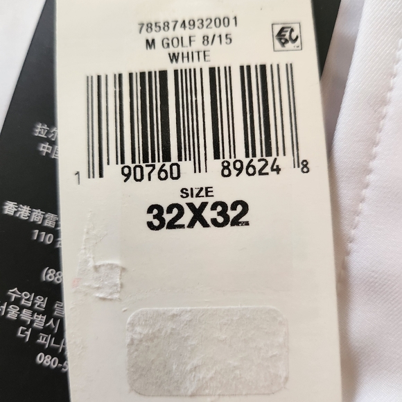 SOLD!!! Men's RLX Golf Tailored Fit Performance Pants 32X32 - White - NWT!!! - Picture 5 of 12